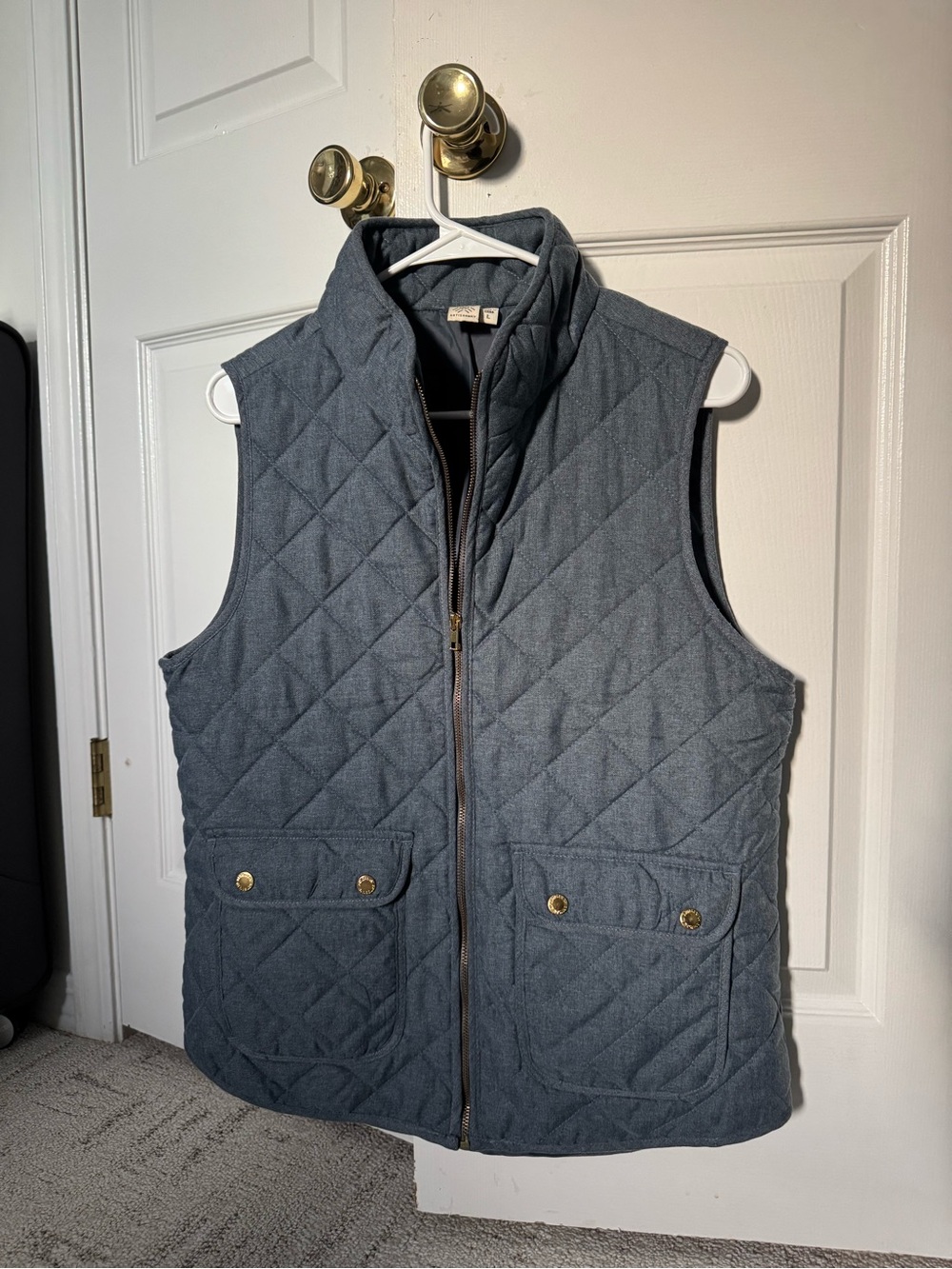 Artisan Ny Quilted Vest in Navy Blue